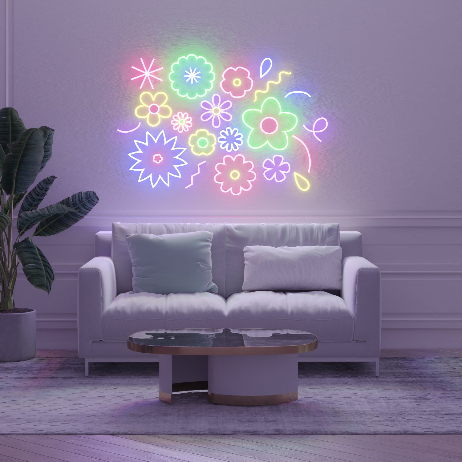 Flower Power by Emily Eldridge - Neon-LED-Zeichen